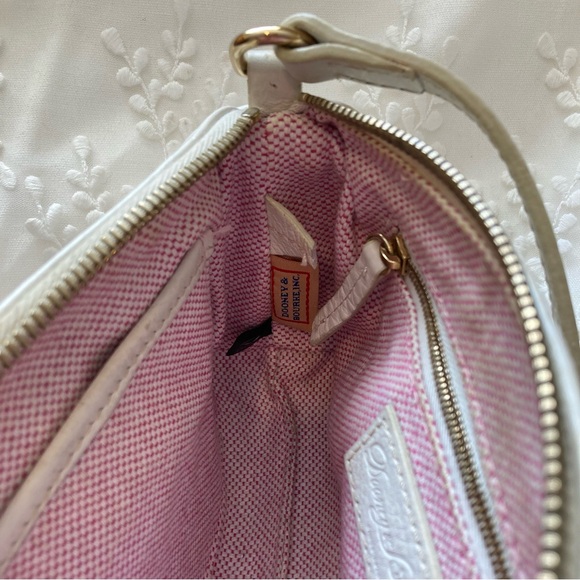 Dooney & Bourke mini barrel cream white pebbled leather bag small purse - Picture 9 of 15